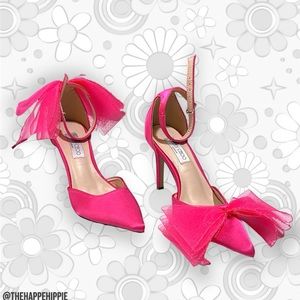 🎀 Pink Bow Heels